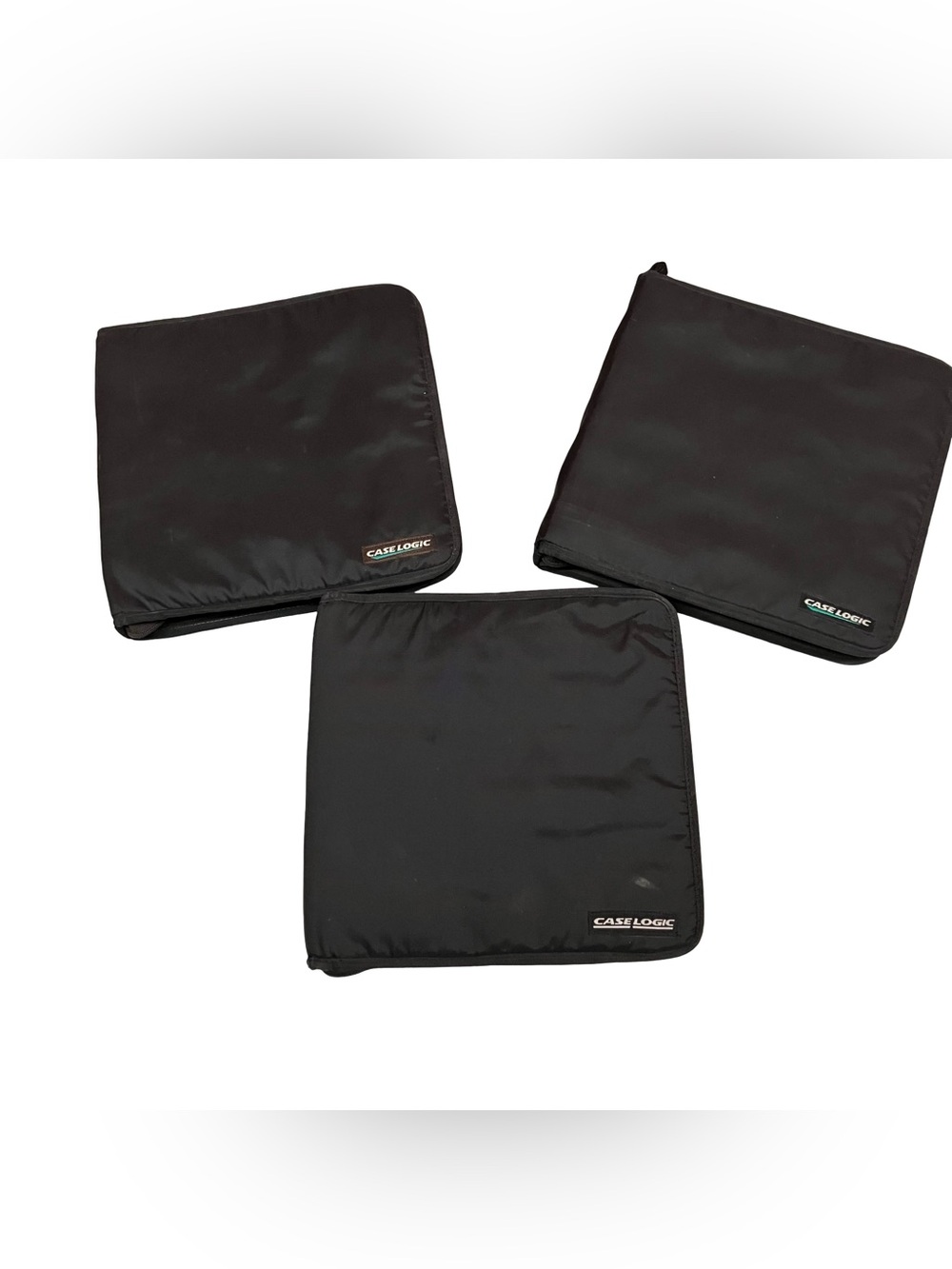 Case Logic Black CD/DVD/Bluray Organizer 96 Discs Storage Case 12x12in Lot Of 3